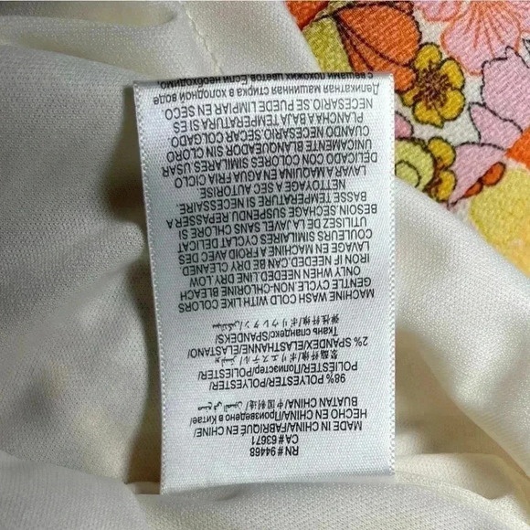 BCBGeneration Ruffle Floral print midi dress sz M - Picture 5 of 8